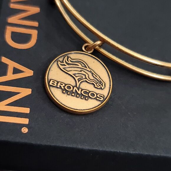 Alex and Ani Denver Broncos Logo Gold Charm Bracelet NFL - Picture 3 of 9